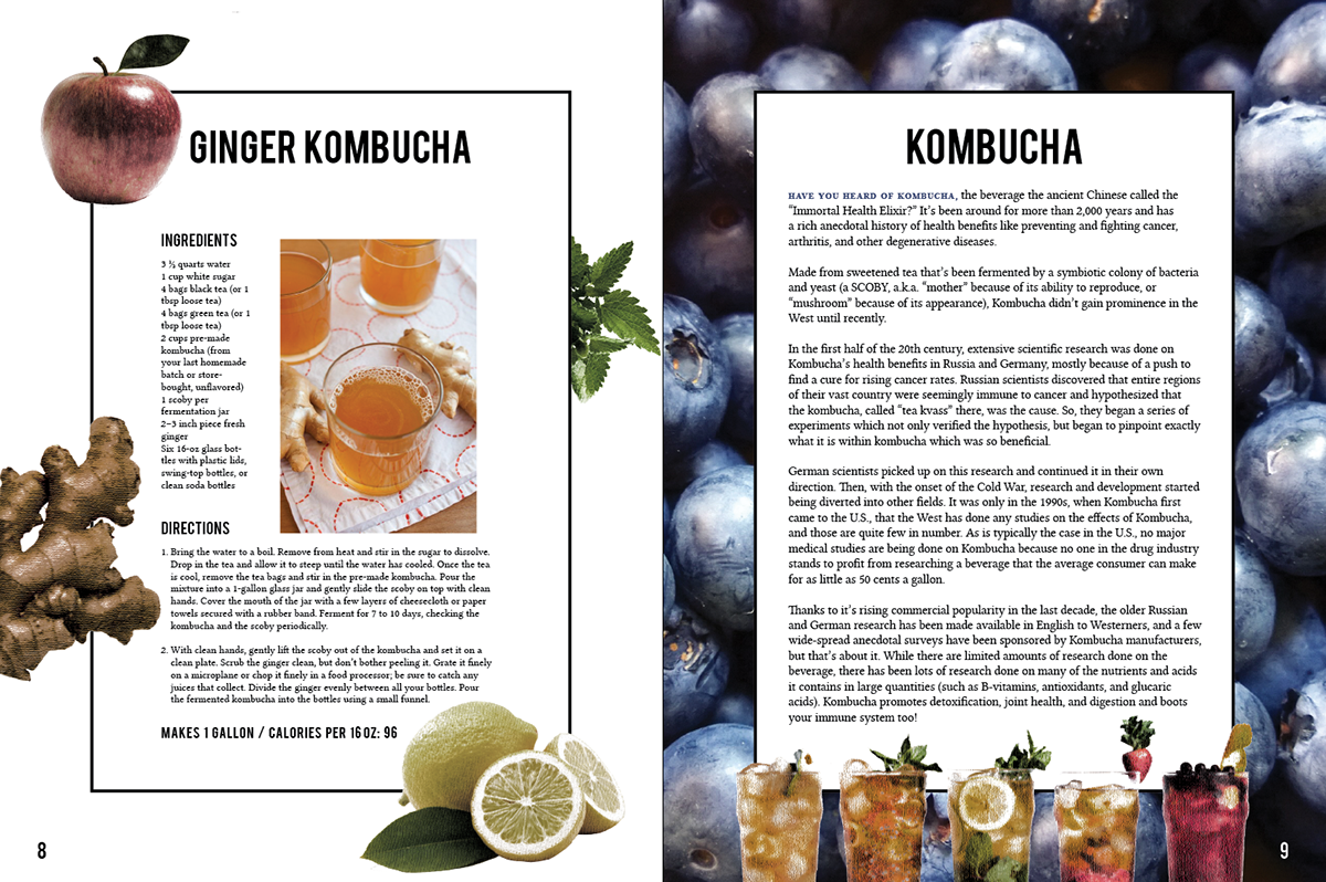 herbs vegan Vegetarian kombucha restaurant menu plants fruits vegetables cookbook