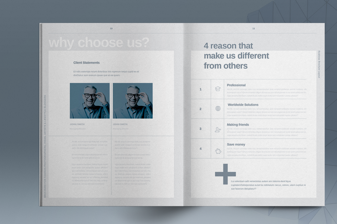 brochure business clean clear cool Layout magazine minimal modern template