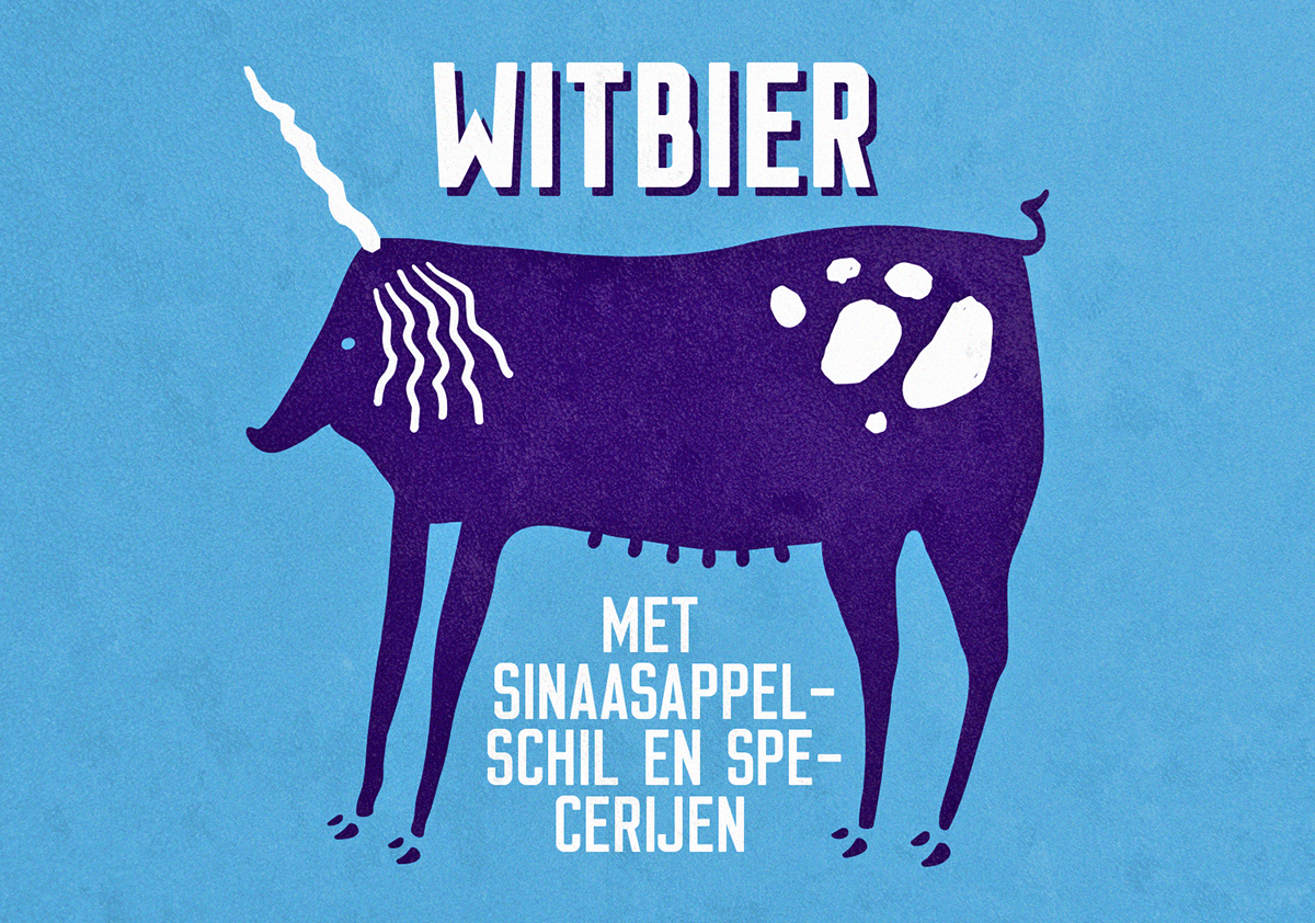 beer Label logo seal dutch netherland pig HOG ale brewery