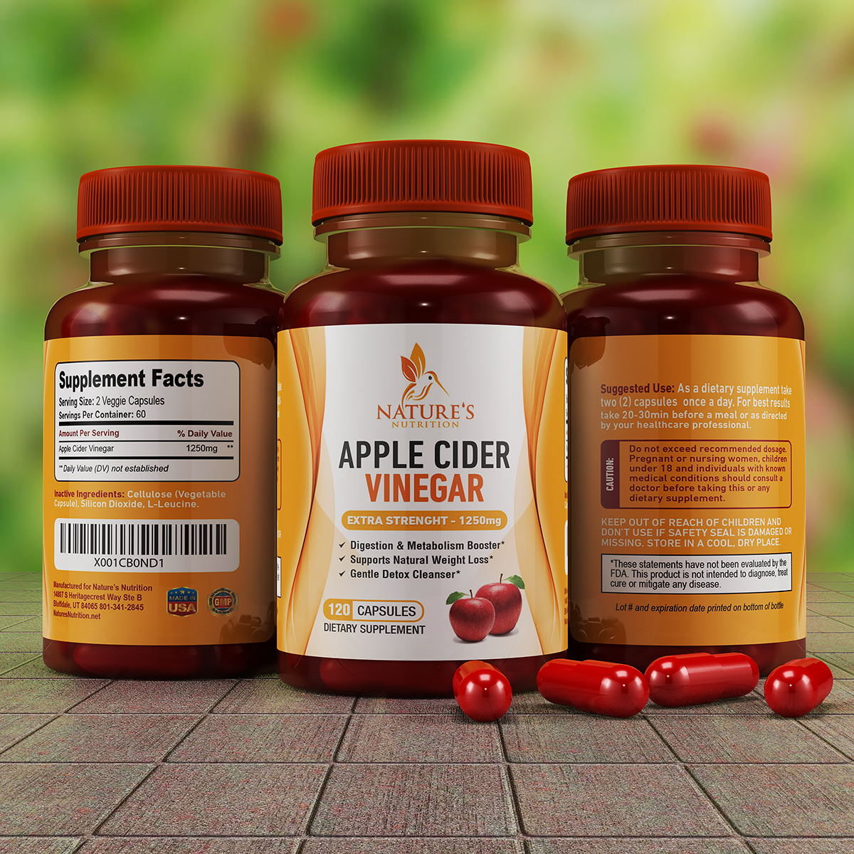 apple cider Label capsules