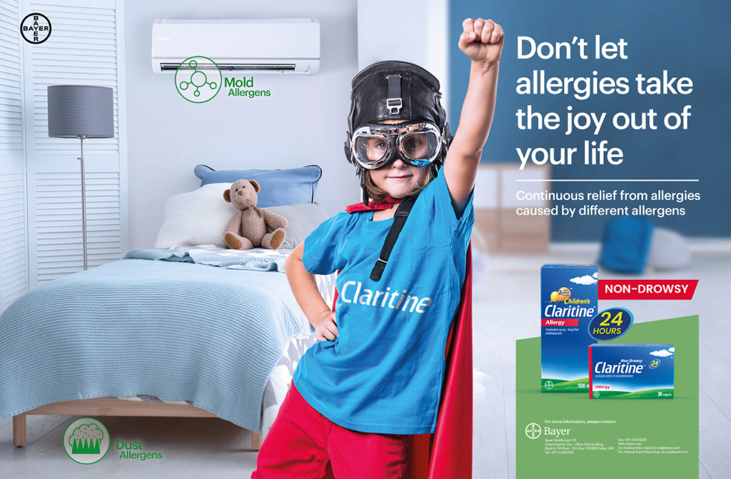 allergies Bayer Claritine poster ad kv