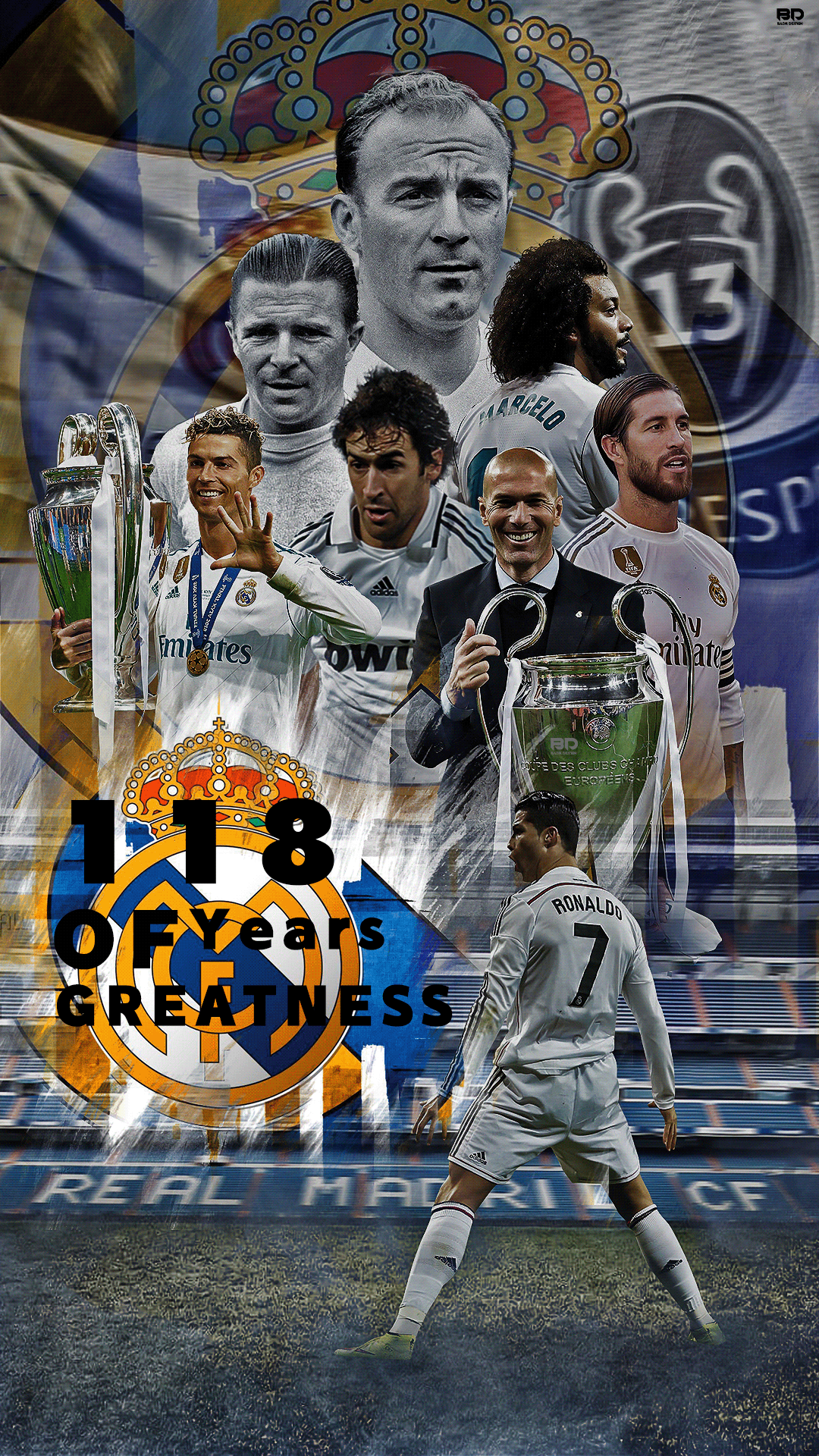 Real Madrid 118 Years Of Greatness . Wallpaper . on Behance