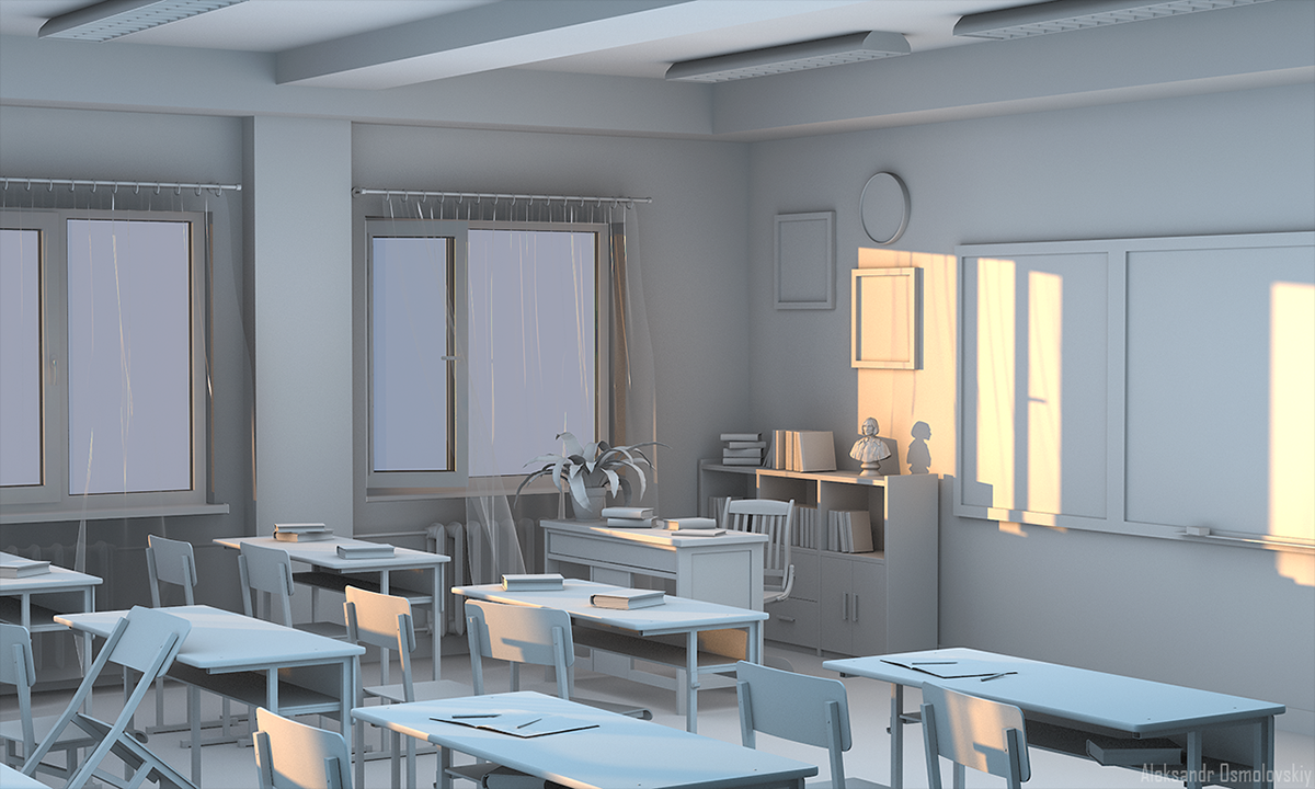 Classroom Interior on Behance