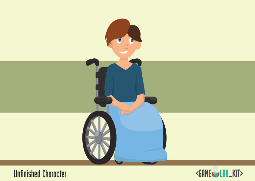 concept art Character design concept art disability people game 2D cartoon
