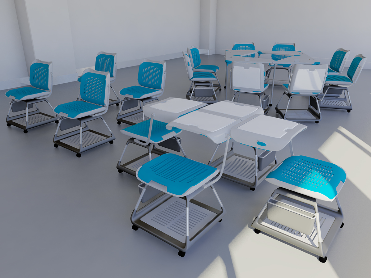 future classroom seating chair table