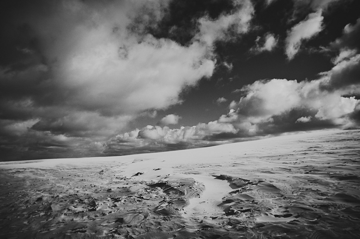 black White sand desert clouds storm solitude fine art wind loneliness reclusion denmark skagen b&w