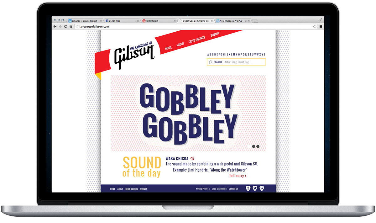 Gibson guitars rocknroll campaign integrated digital print ad advert