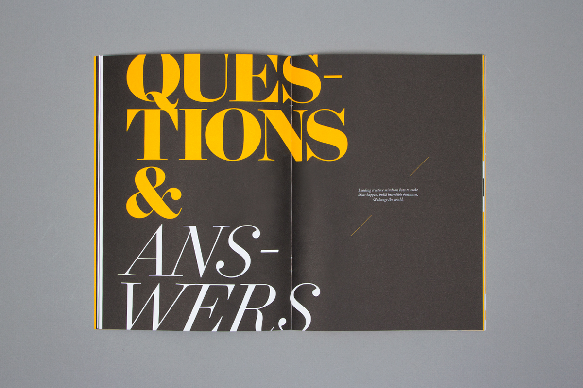 magazine 99U Quarterly Behance yellow design graphic modern minimal matias corea