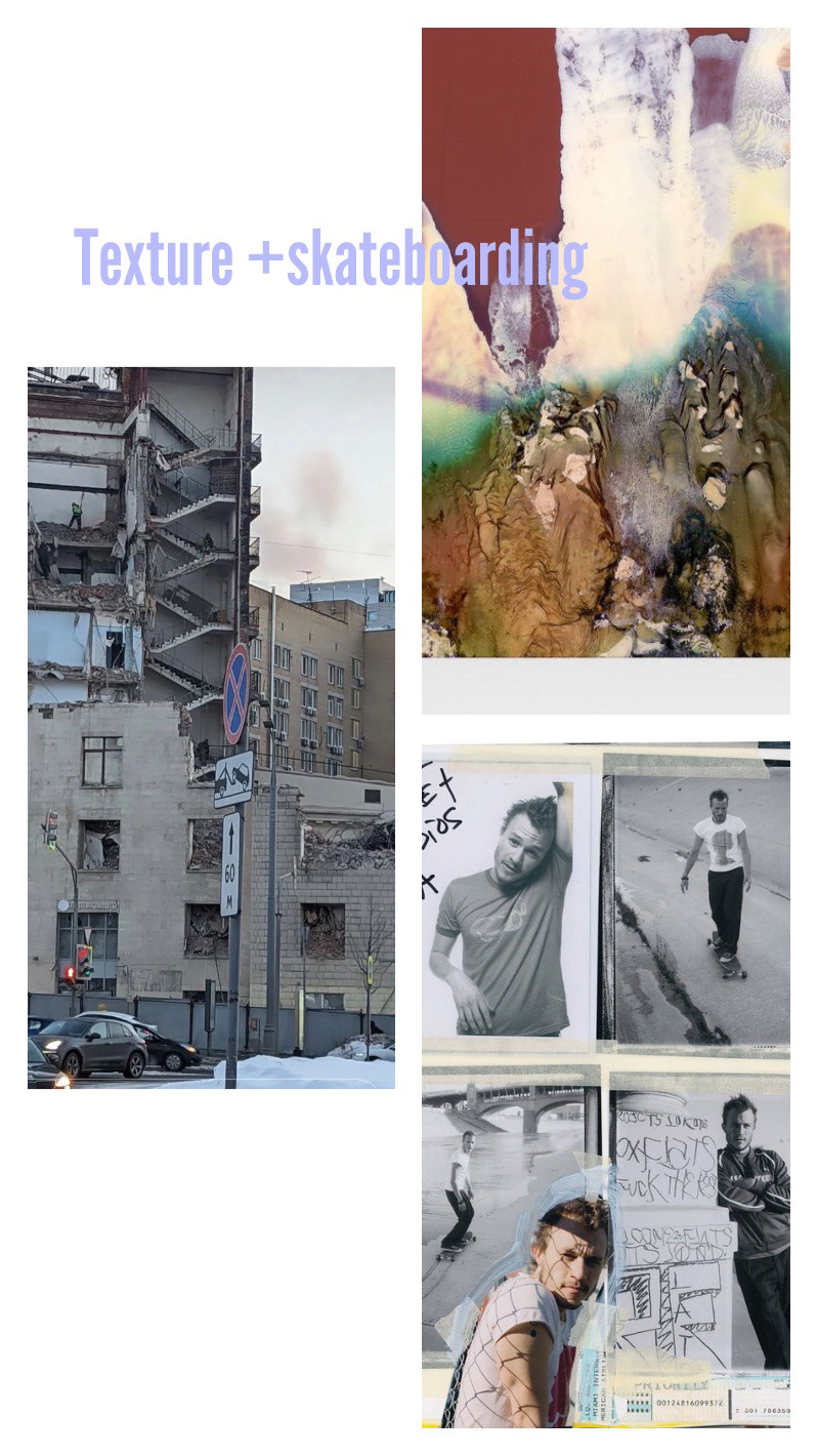 collage Digital Collage contemporary art mixed media polaroid photo textures building