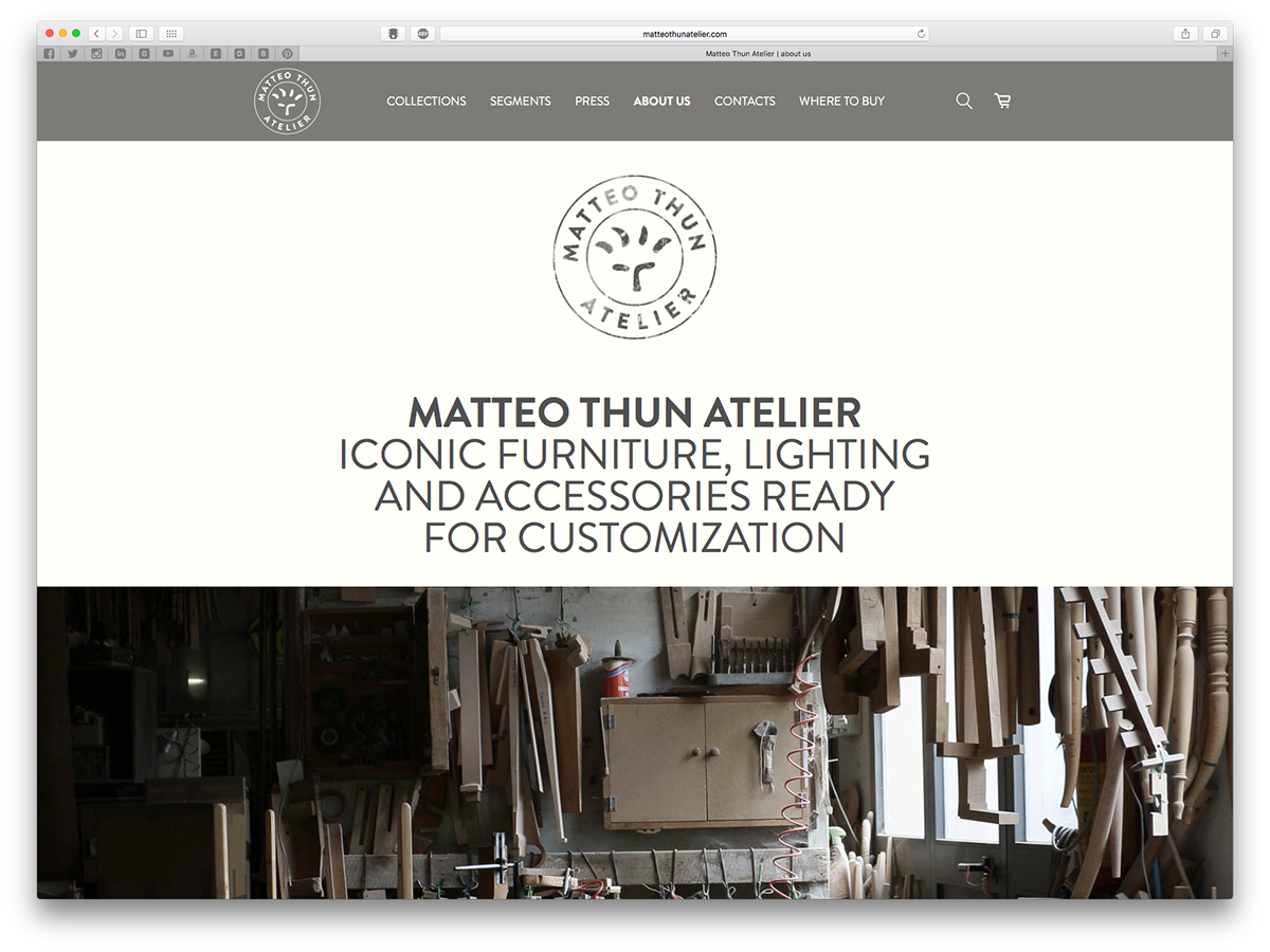 Adobe Portfolio Matteo Thun Atelier Website design ux/ui Web Design  graphic design 