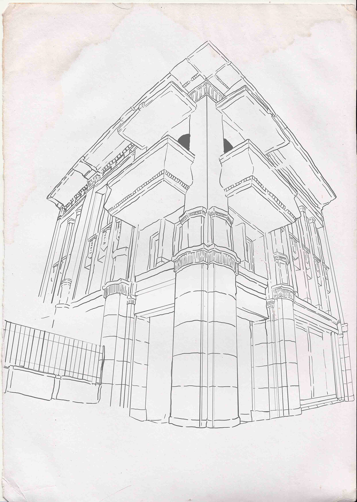 Heritage Building bandung illustrasi Braga