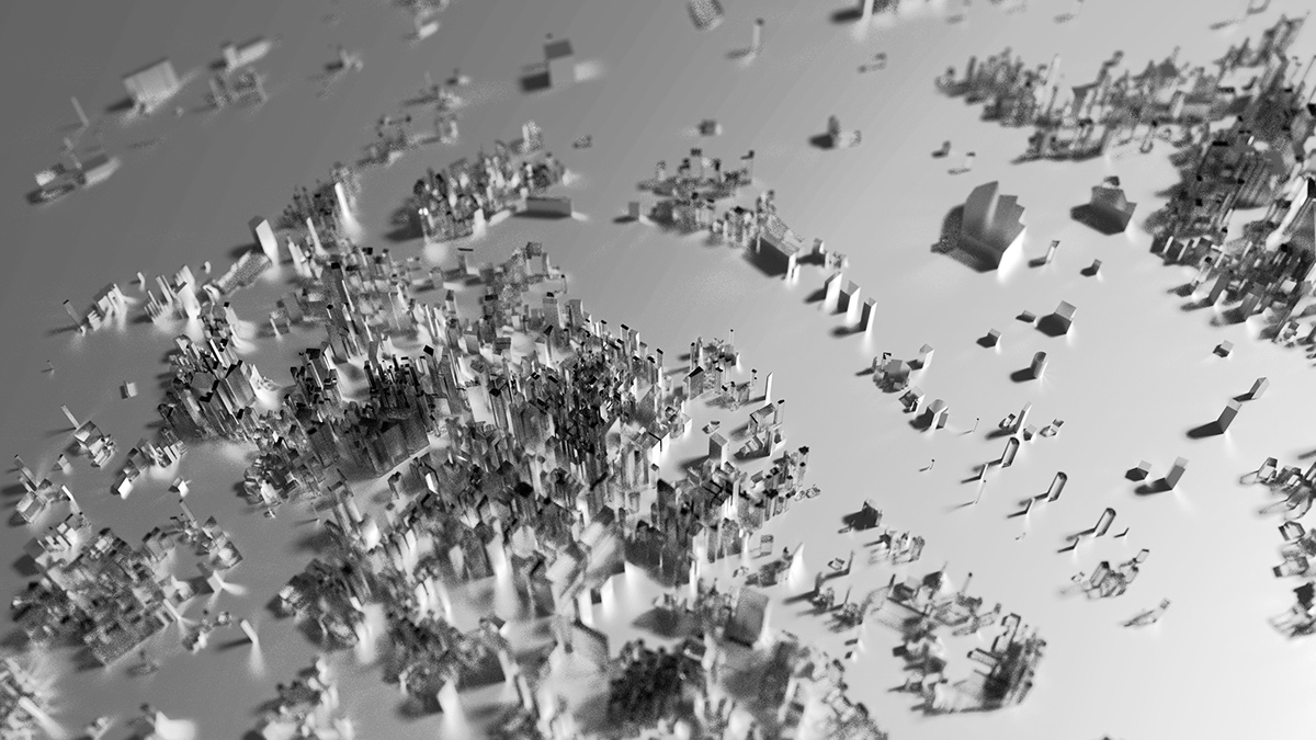 3D map city blender