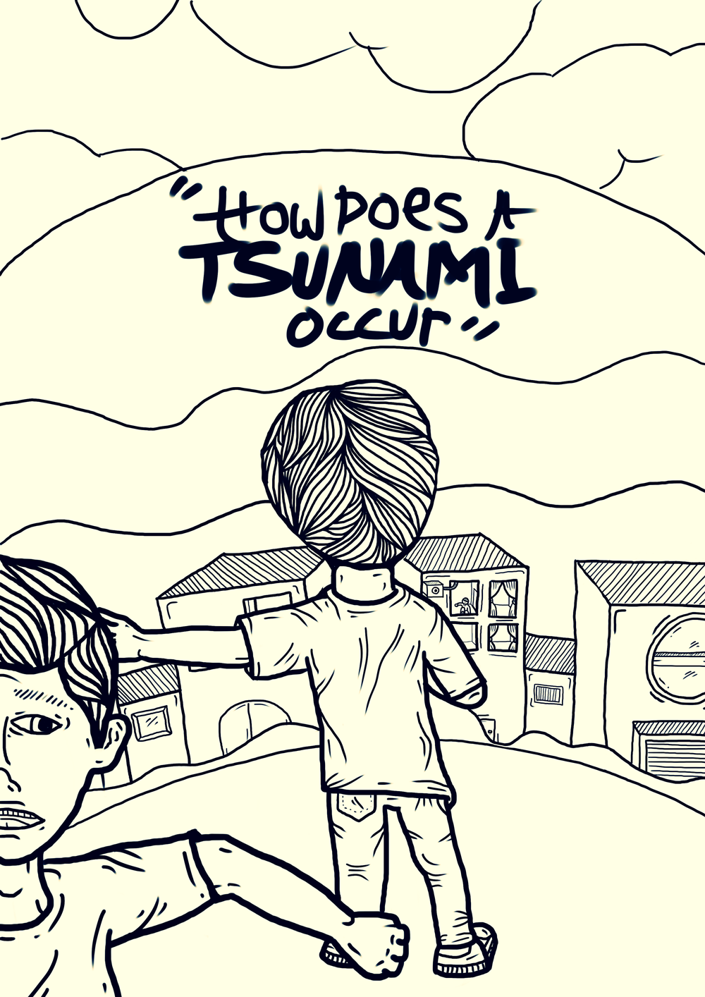 doodles illustration book tsunami