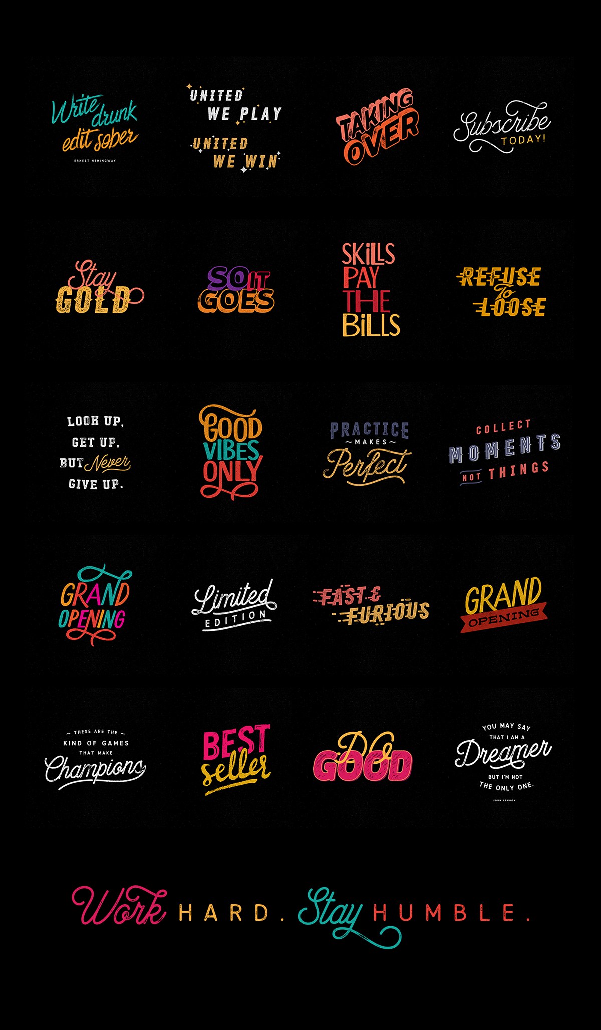 lettering type app application typographic vintage motivation sport Quotes typography  