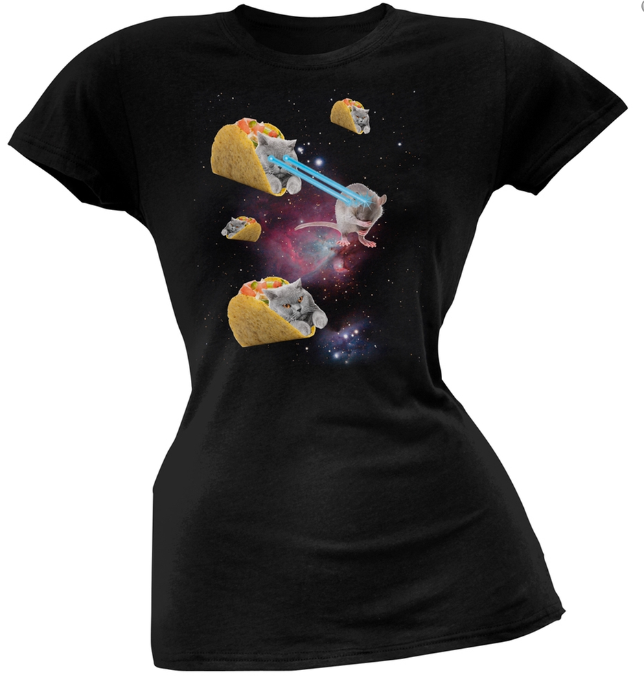 animals humor TRENDING galaxy Cat t-shirt