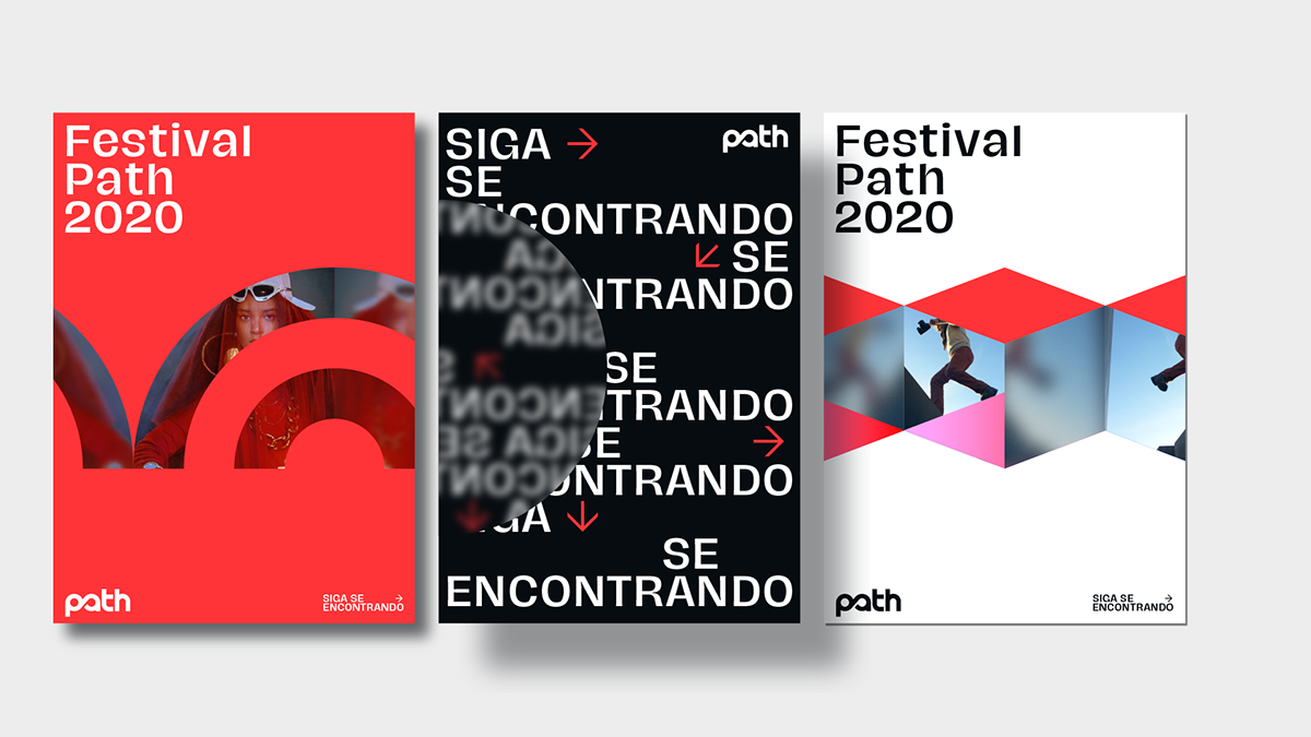 Creativity digital festival path talks branding  identity logo red visual identity