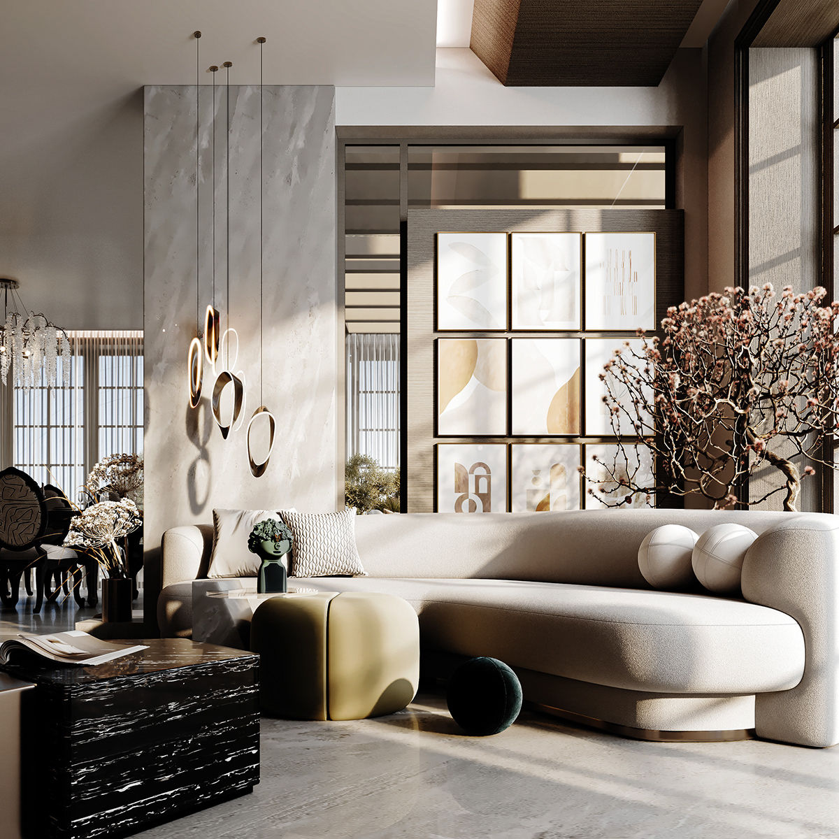interior design  reception Interior 3dsmax visualization Render archviz CGI modern architecture