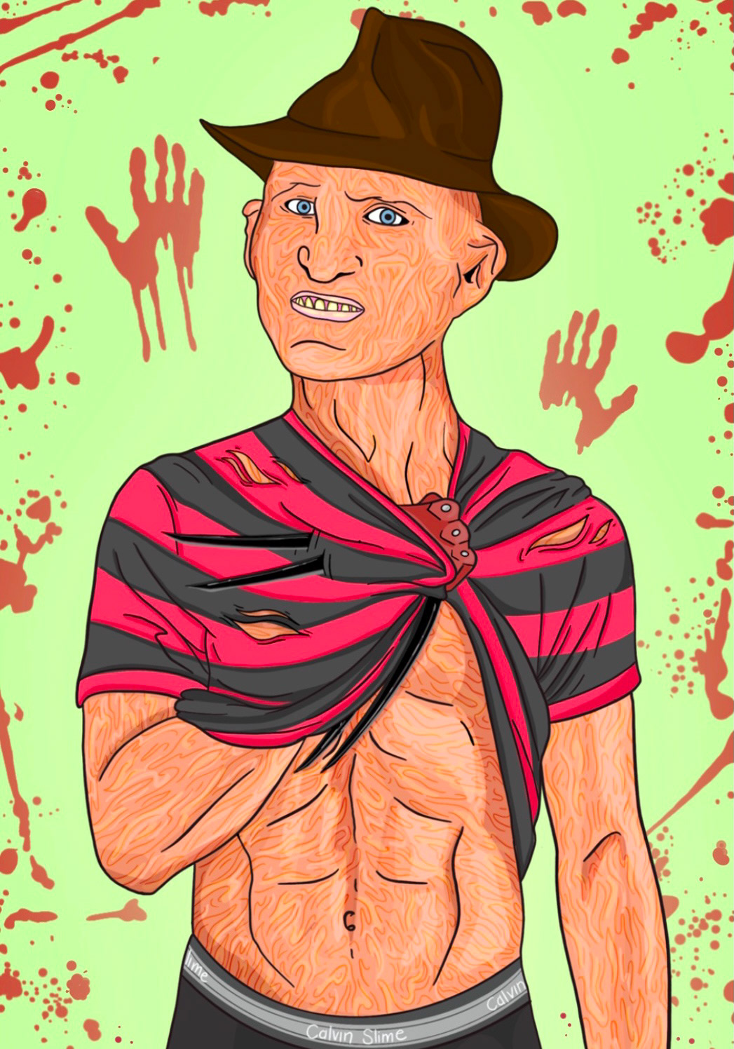 colorful comedy  Fashion  Halloween horror ILLUSTRATION  Scary