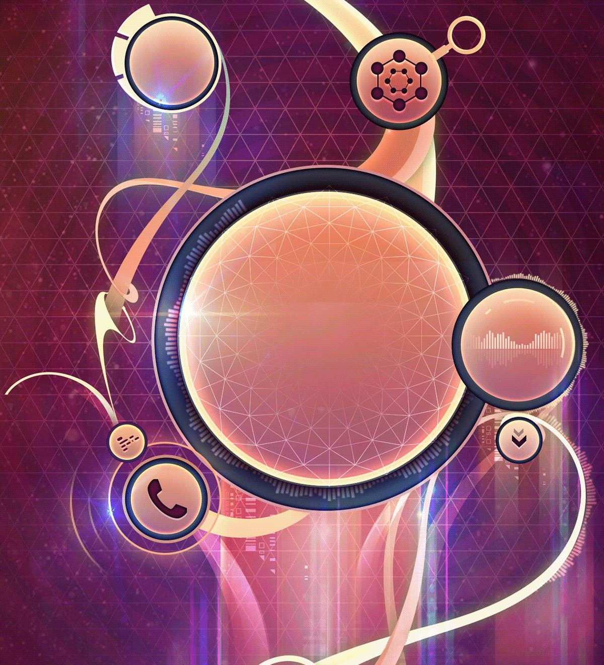 Abstract Art Interface Usability lens flare abstract art organic modern android
