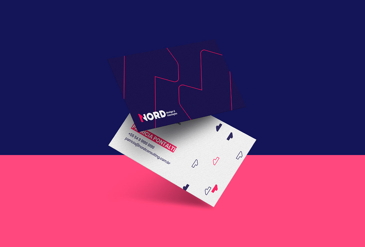 ID Visual logo colors business card design inovation design thinking ways arrow nord
