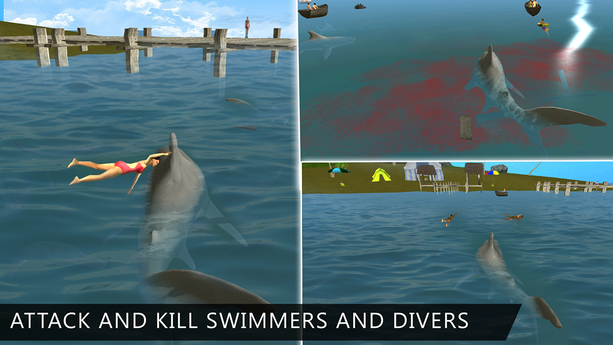 shark simulator Attack 3d game