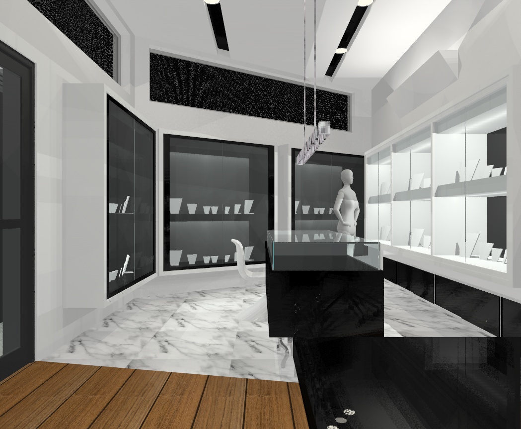 custom-display custom-made furniture minimalistic design contemporary shop