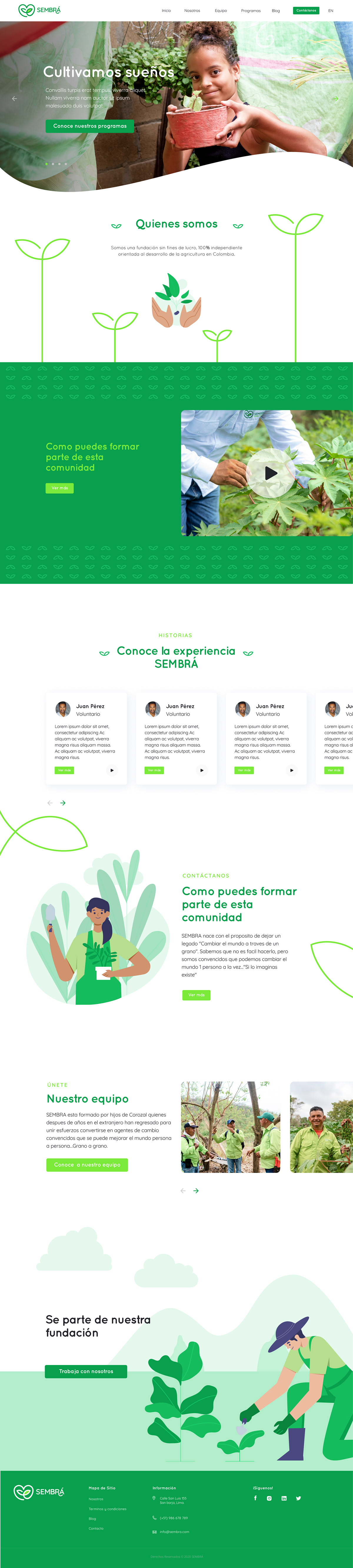 brand colombia farming foundation logo NGO non profit sembra