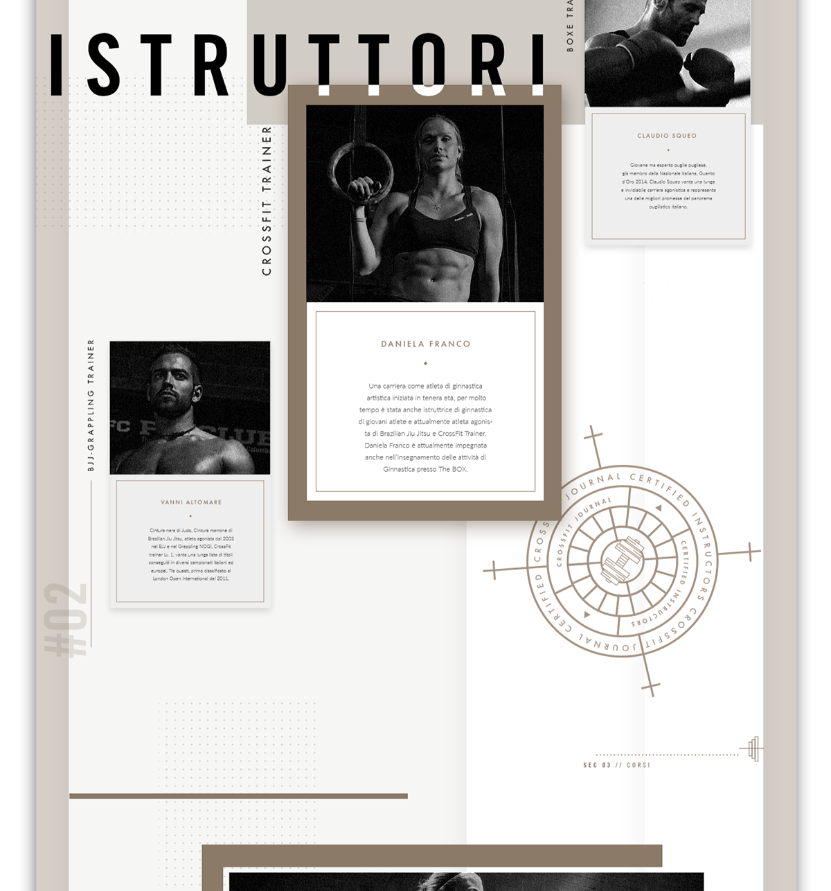 onepage redesign fitness gym flat minimal minimalistic gold box device Responsive Website crossifit Layout