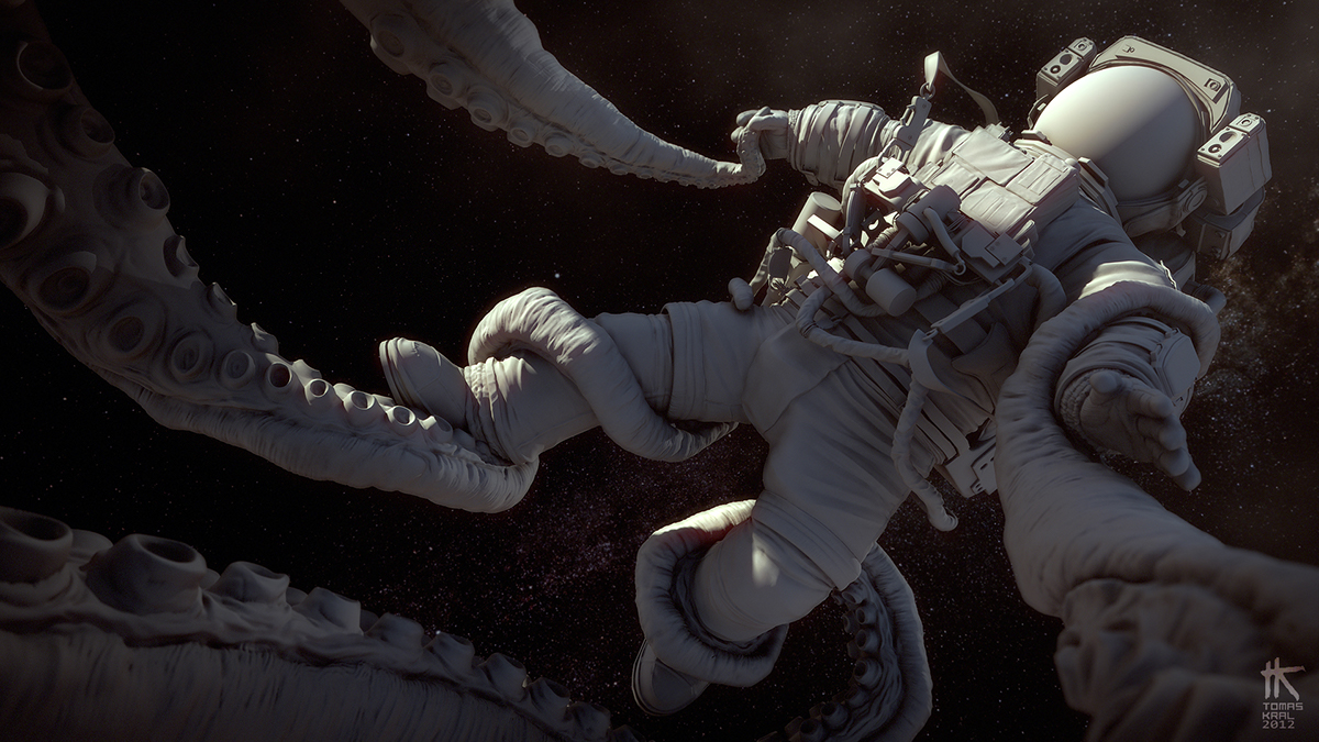 Adobe Portfolio cosmonaut Space  alien waltz XSI softimage Render Tomas Kral mental ray Zbrush