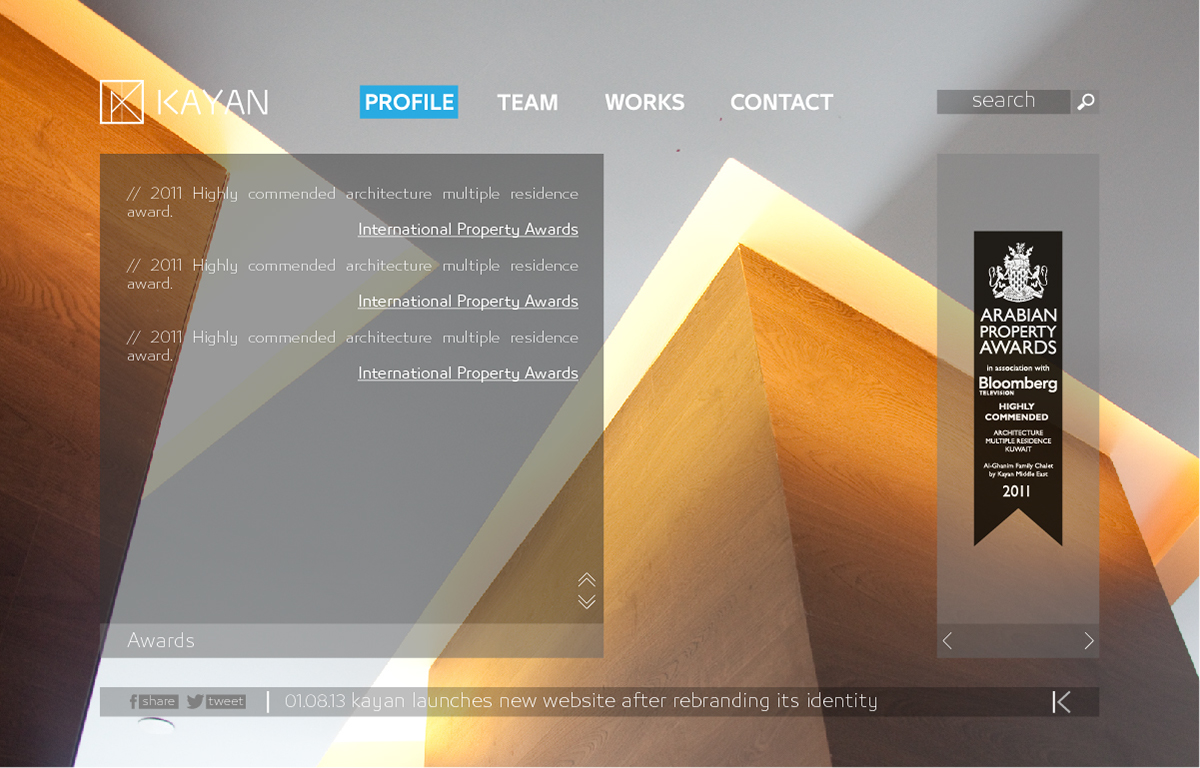 contemporary design modern template architectural firm company Interface Website Layout