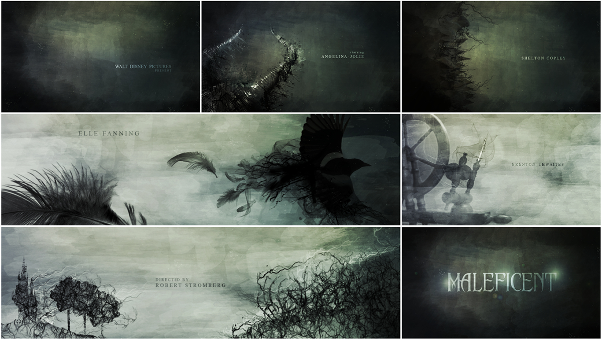 title sequence maleficent textures brushes paint ink smoke