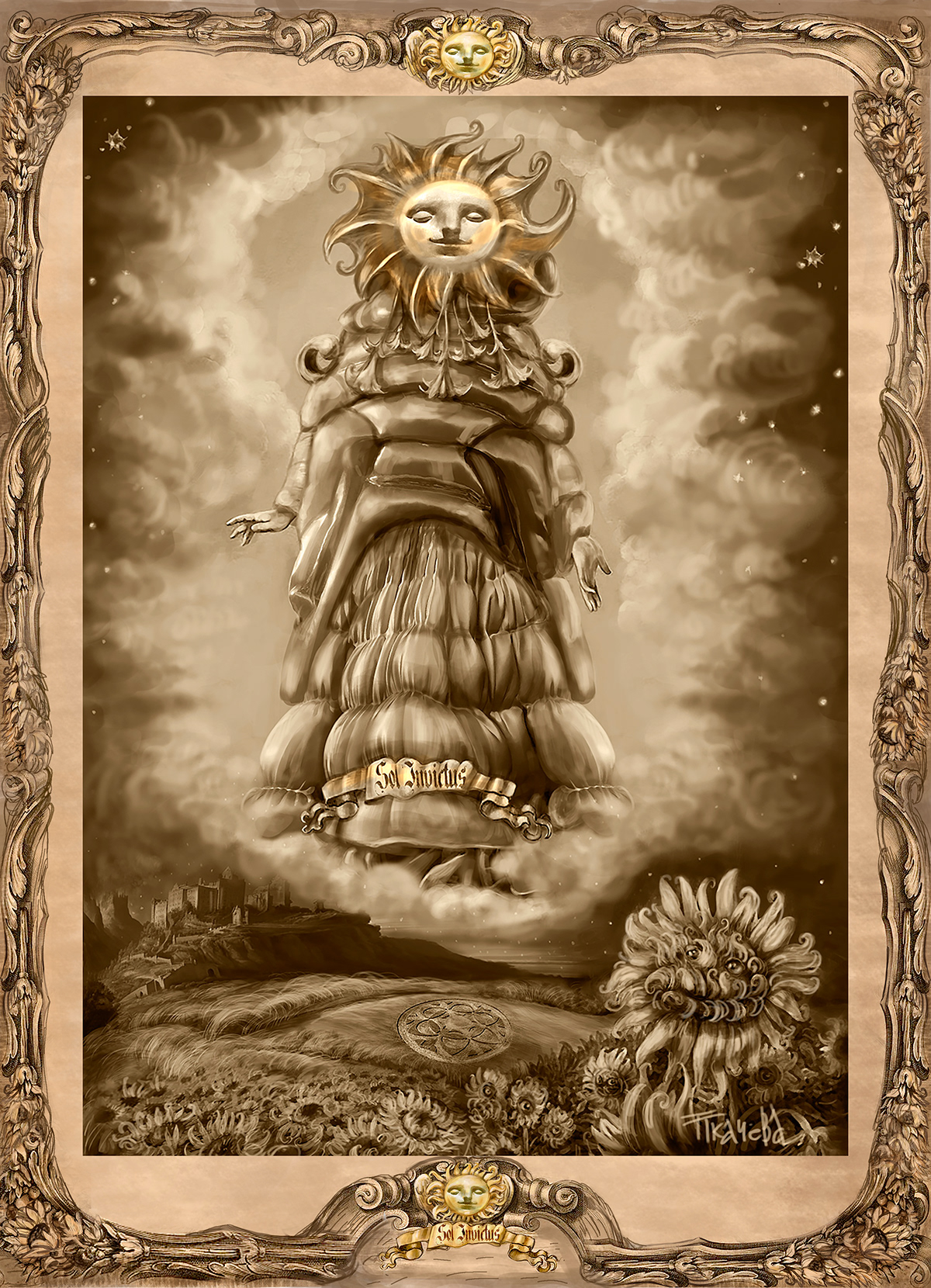 adobe illustrator lion fantasy concept art digital illustration Adobe Photoshop faery Sun nft Digital Art 