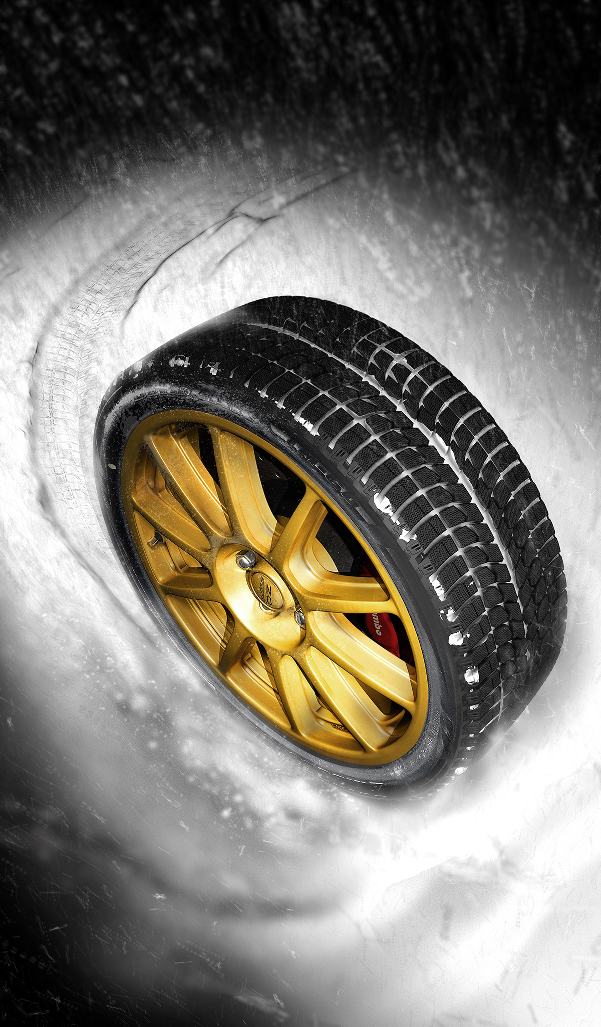cutaway 3D Tire technical illustration merketing product Indistrial