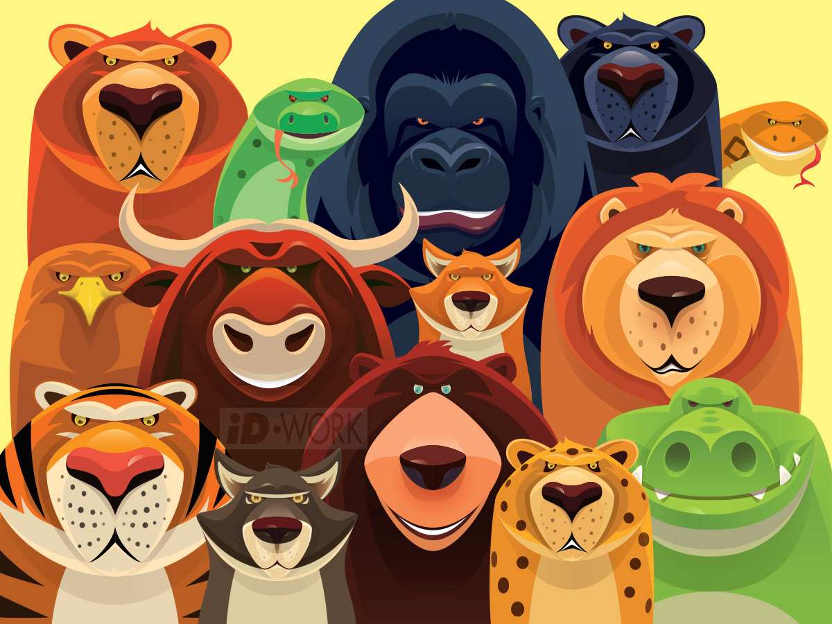 animals art cartoon Character design graphic ILLUSTRATION  Illustrator stock vector