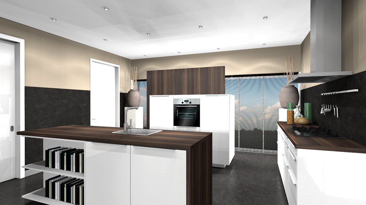 design kitchen 3D Interior rendering
