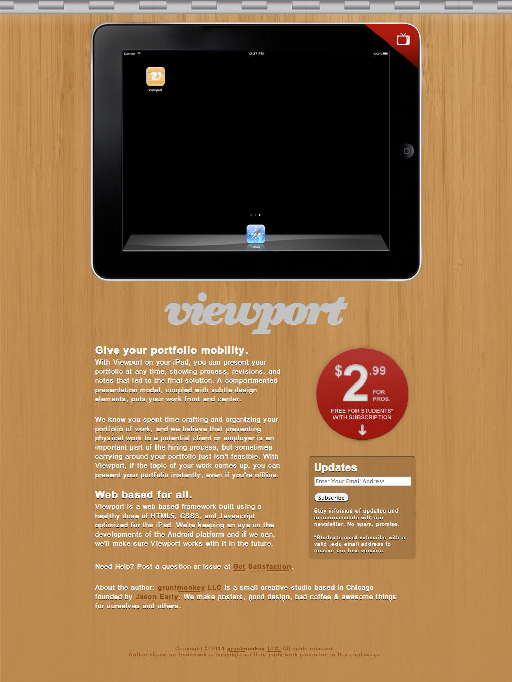 app design iPad html5 front-end web app