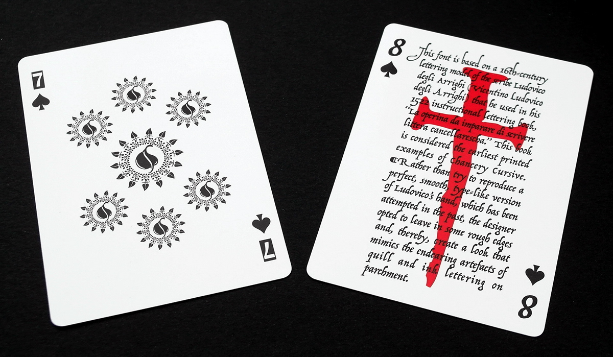 Playing Cards Type Specimen fonts typefaces P22 ihof