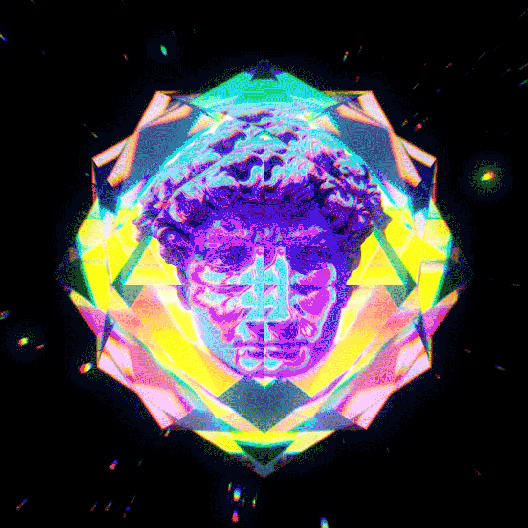 collage colorful everydays futuristic iridescent klarens  Retro trendy trippy vaporwave