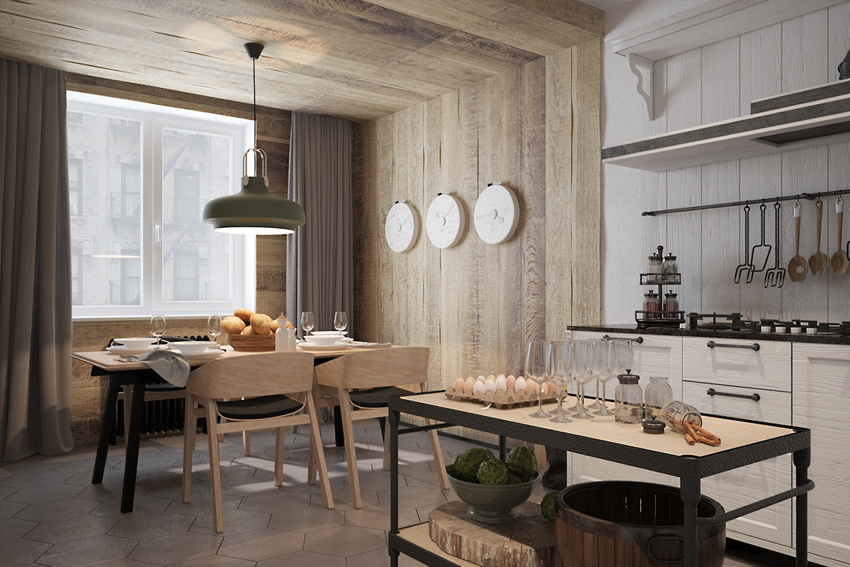Scandinavian interior for a businessman by ZOOI design on Behance