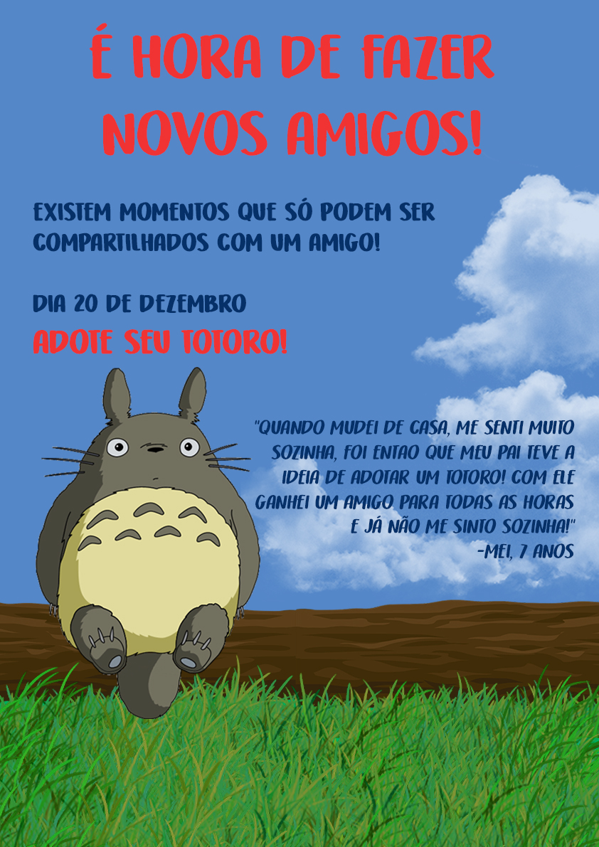 totoro my neighboor totoro campanha Conscientização Meu Amigo Totoro banner Outdoor