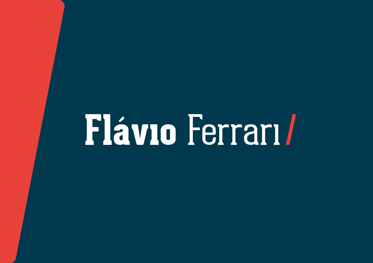 Flávio Ferrari brand marca Logotipo deputado flat design Curitiba estadual Pessoal