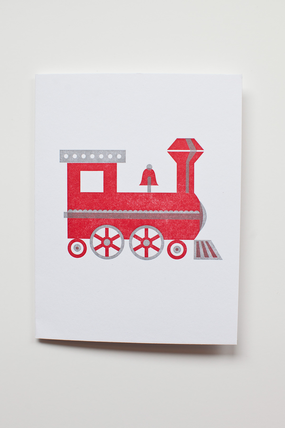 letterpress scarlet and grey Nutcracker train Gingerbread wreath holiday cards  greeting cards Christmas Igloo Letterpress columbus ohio
