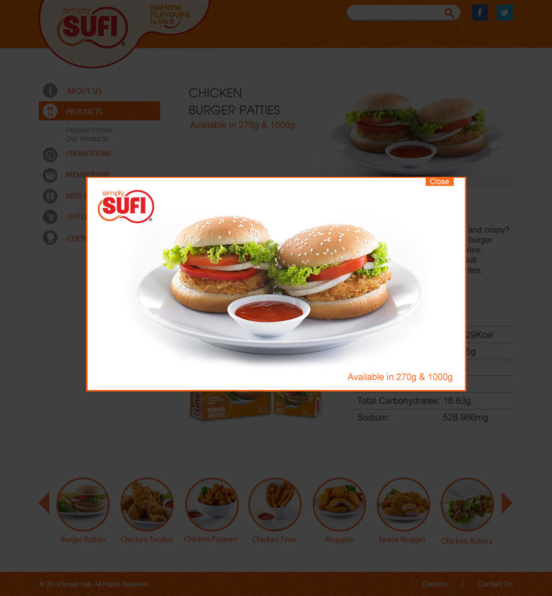 graphic design UI/UX Web site sufi simply Food 