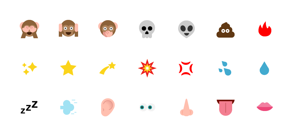 Emoji redesign flat emoticons smile iphone Emoticon icons Character vector pixel geometric app RESTYLING