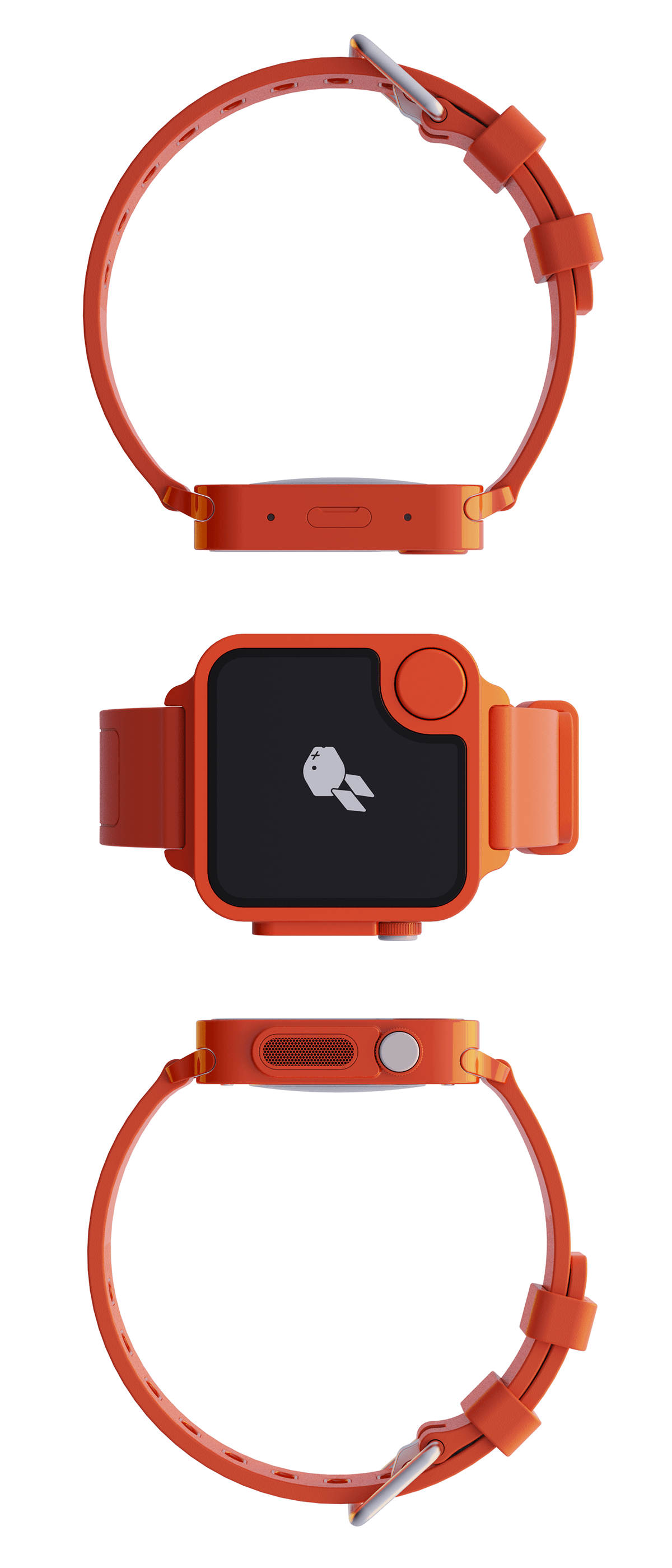 rabbit ai smart watch industrial design  product 3D rendering keyshot ai watch rabbit r1