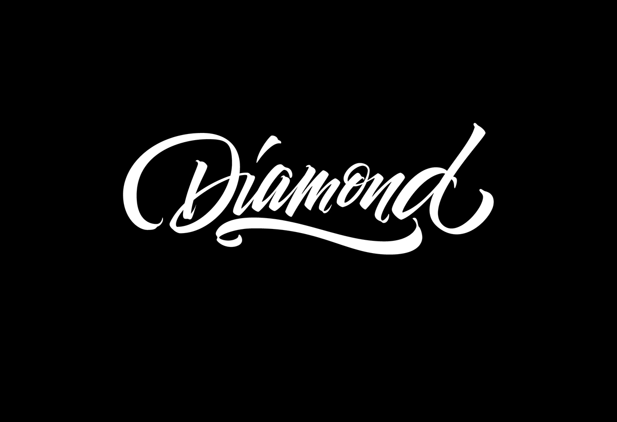 diamond  lenacay Trendis lettering caligrafia brush pen Pinzel brush