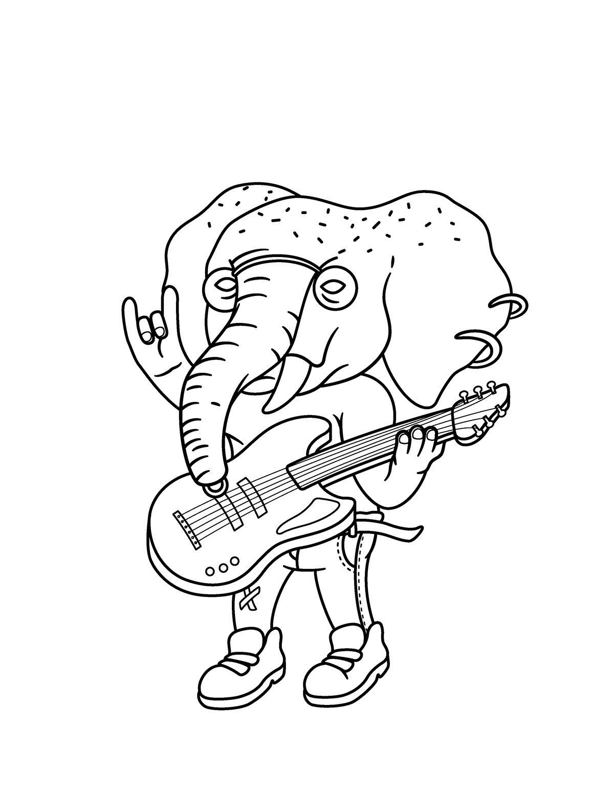 ilustracion elefante acid