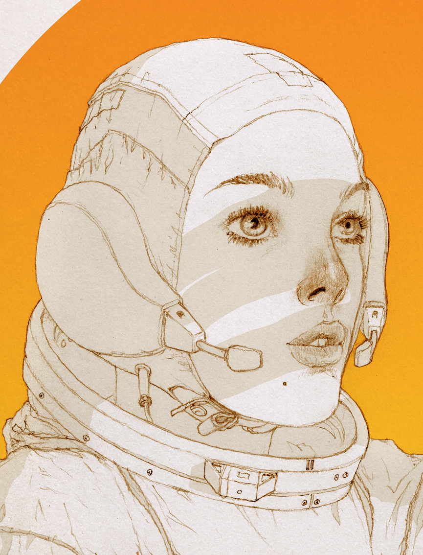 future astronaut female alien planet Space  Travel Sun