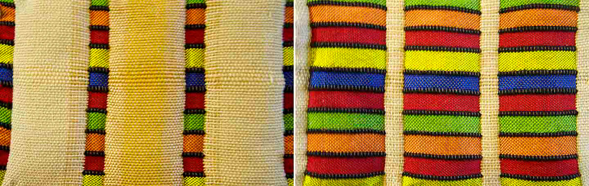 pattern fabric sample Woven handwoven weaving handmade reversible