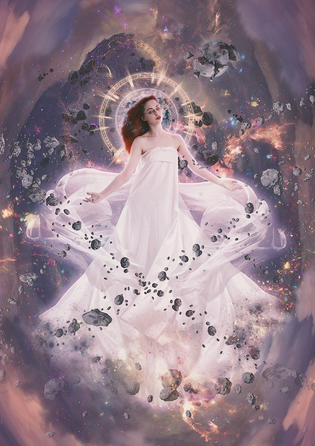 conceptual cosmic goddess photomanipulation Space 